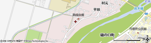 青森県弘前市駒越村元65周辺の地図