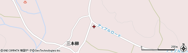 青森県弘前市百沢三本柳119周辺の地図