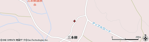 青森県弘前市百沢三本柳136周辺の地図