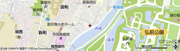 青森県弘前市五十石町70周辺の地図