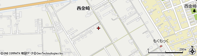 青森県十和田市三本木西金崎周辺の地図