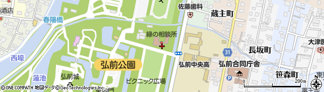 青森県弘前市下白銀町周辺の地図