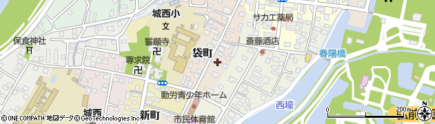青森県弘前市袋町45周辺の地図