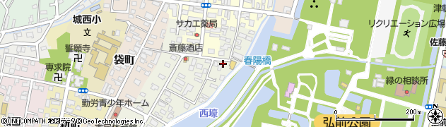 青森県弘前市五十石町56周辺の地図