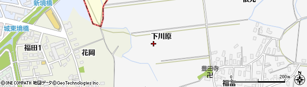 青森県弘前市福村下川原周辺の地図