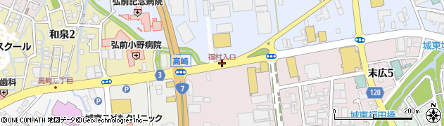 福村入口周辺の地図