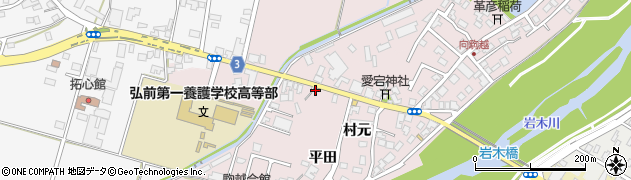 青森県弘前市駒越村元60周辺の地図