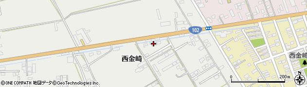 青森県十和田市三本木西金崎129周辺の地図