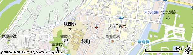 青森県弘前市袋町60周辺の地図