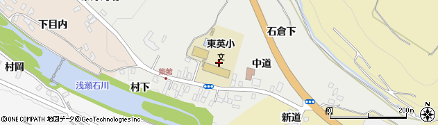 青森県黒石市上山形村岸周辺の地図