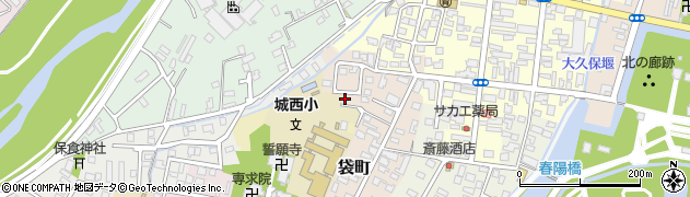 青森県弘前市袋町85周辺の地図