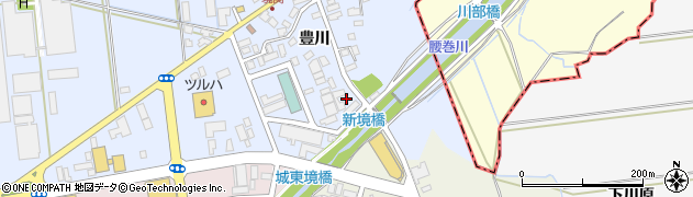 青森県弘前市境関（豊川）周辺の地図