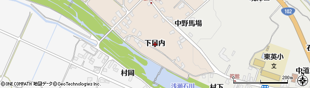 青森県黒石市下山形（下目内）周辺の地図