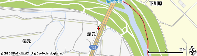 青森県弘前市福村（舘元）周辺の地図