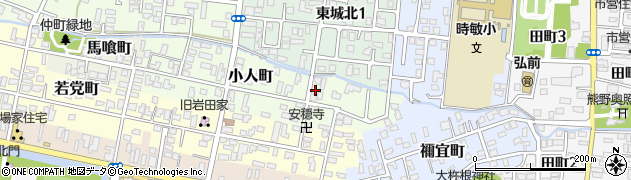 青森県弘前市小人町7周辺の地図
