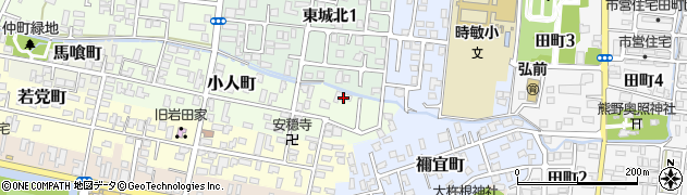 青森県弘前市小人町2周辺の地図