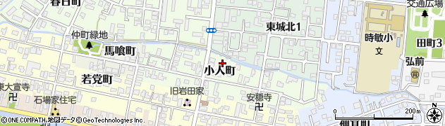 青森県弘前市小人町31周辺の地図