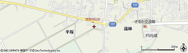 青森県平川市猿賀平塚35周辺の地図