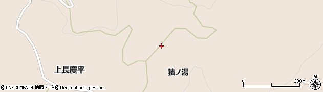 青森県深浦町（西津軽郡）上長慶平（猿ノ湯）周辺の地図