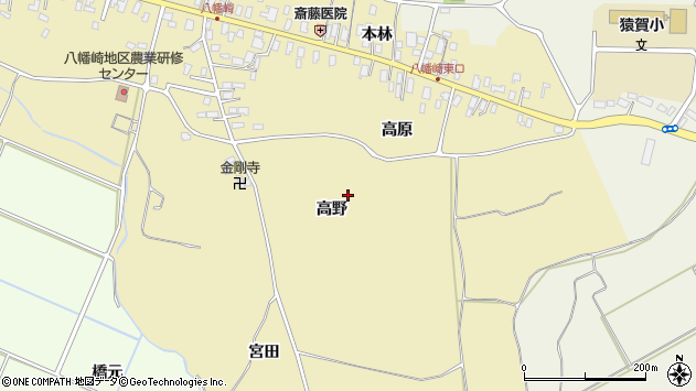 〒036-0241 青森県平川市八幡崎本林の地図
