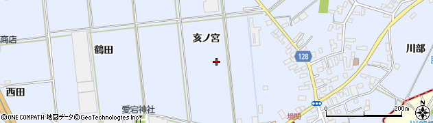 青森県弘前市境関（亥ノ宮）周辺の地図
