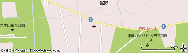 青森県弘前市百沢（裾野）周辺の地図