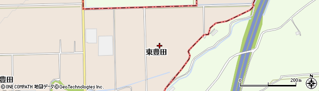 青森県平川市李平東豊田周辺の地図