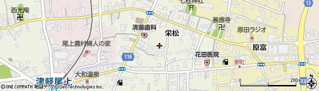 青森県平川市尾上周辺の地図