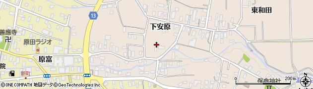 青森県平川市李平下安原58周辺の地図