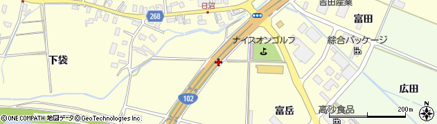 青森県平川市日沼富岳周辺の地図