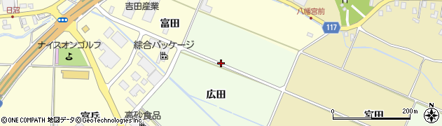 青森県平川市西野曽江（広田）周辺の地図