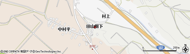 青森県黒石市上山形田山堰下周辺の地図