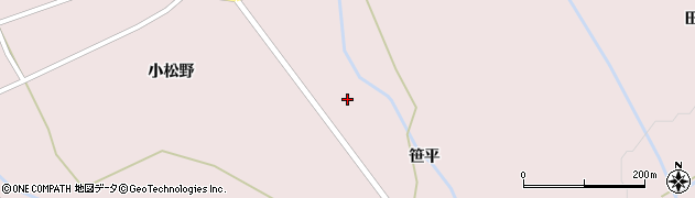 青森県弘前市百沢笹平周辺の地図