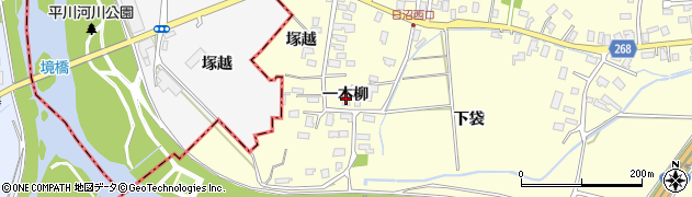 青森県平川市日沼一本柳21周辺の地図