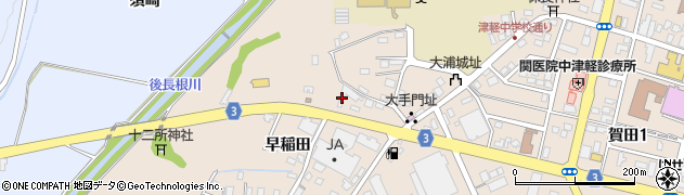 青森県弘前市五代早稲田周辺の地図