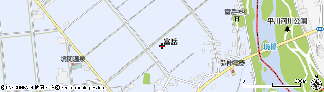 青森県弘前市境関（富岳）周辺の地図