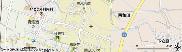 青森県平川市高木周辺の地図