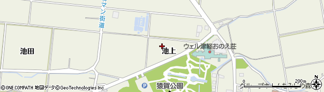 青森県平川市猿賀池上周辺の地図