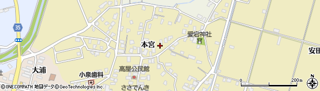 青森県弘前市高屋（本宮）周辺の地図