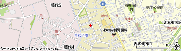 青森県弘前市浜の町西周辺の地図