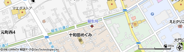 稲生川周辺の地図