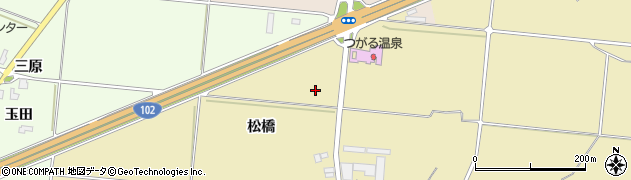 青森県平川市八幡崎（松橋）周辺の地図