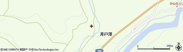 青森県黒石市南中野田ノ澤周辺の地図