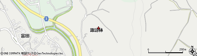 青森県弘前市宮地諏訪林周辺の地図