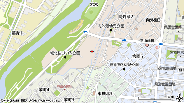 〒036-8066 青森県弘前市向外瀬の地図
