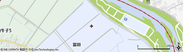青森県弘前市境関富田周辺の地図