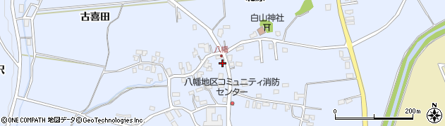 青森県弘前市八幡（岸野田）周辺の地図