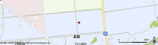 青森県弘前市八幡北原周辺の地図