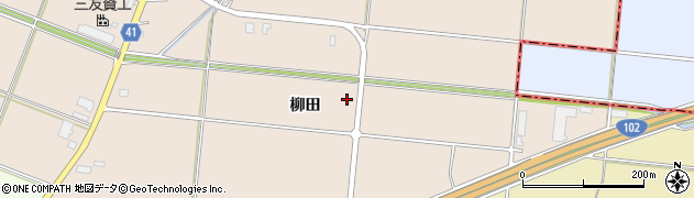 青森県平川市新山柳田周辺の地図