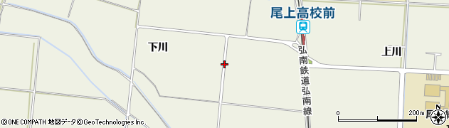 青森県平川市猿賀（下川）周辺の地図